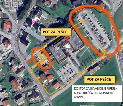 Zemljevid ZD Litija pot za pešce